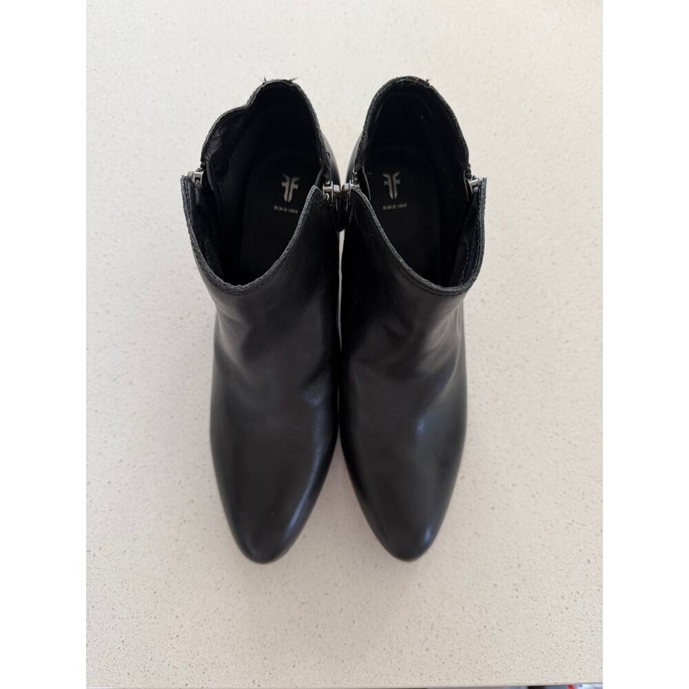 Frye Judith Zip Leather Bootie‎ in Black Size 9.5